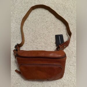 Spikes & Sparrow  Genuine Leather Waist Bag Fanny Pack in Tan NWT